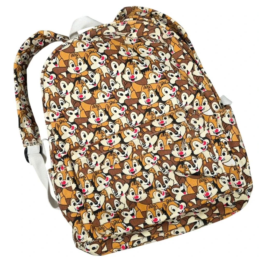 Chip & Dale Rescue Rangers Backpack Character All Over Print Canvas Bag 16